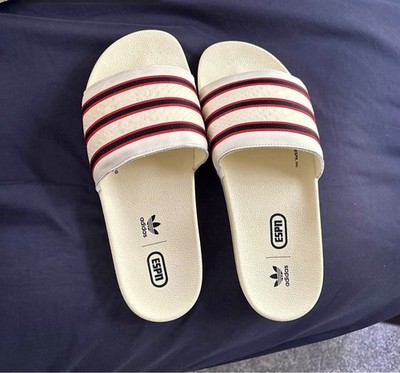 adidas Adilette Men's Shower Slides - Scarlet/White/Scarlet, US 11