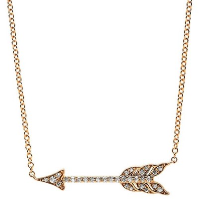 Tiffany & Co. Pfeil Diamant Collier, Rotgold (K18PG RG Au750 18K)
