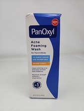PanOxyl 10 Benzoyl Peroxide Acne Foaming Wash, Maximum Strength, Daily Acne-Fig