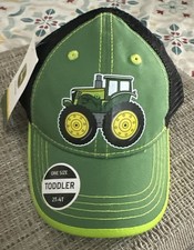 John Deere Hat Stapback Cap Boy Green Baseball Property of Farm Tractor Toddler