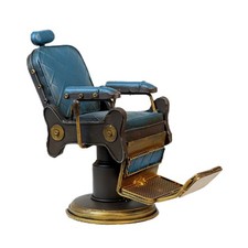Mini Hairdressing Chair Model Miniature Vintage Barber Chair Retro Haircut Ir...