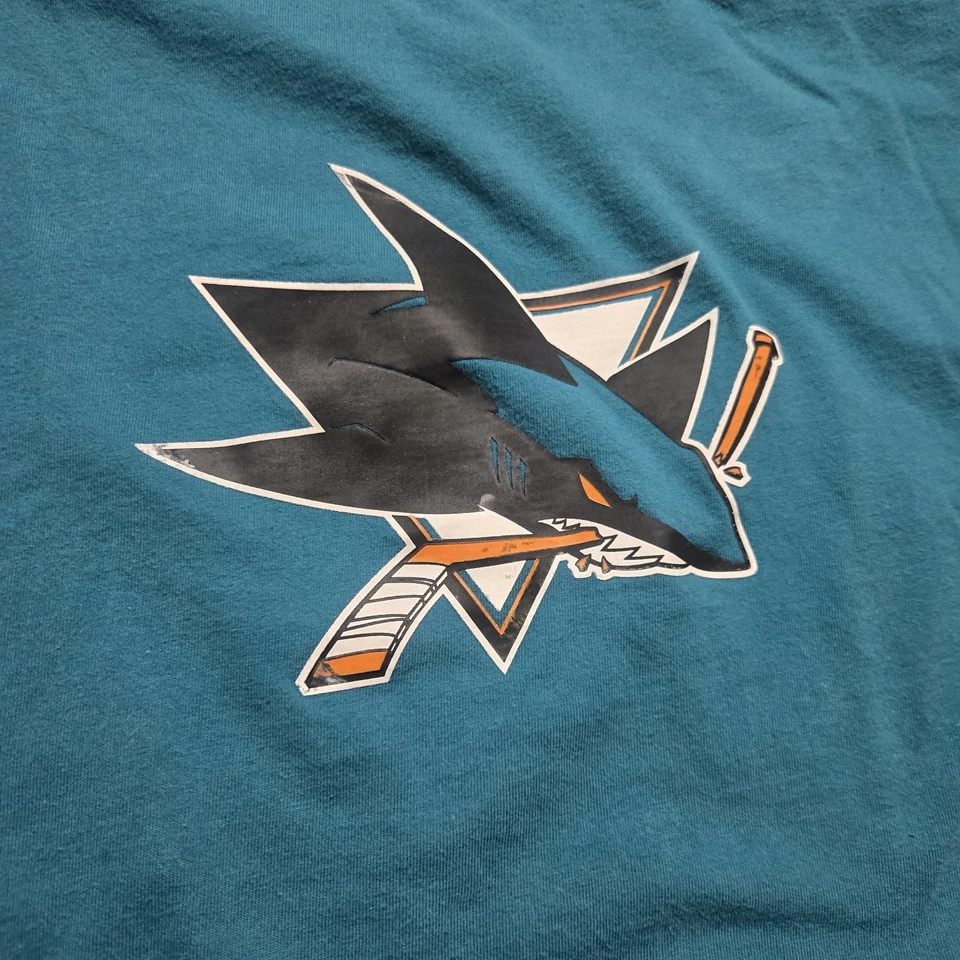 NHL 曲棍球圣何塞鲨鱼长袖锐步复古 — 第 2/4 张图片