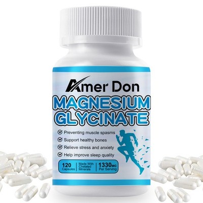 Magnesium Glycinate Chelated Magnesium Bisglycinate 1330mg 120 Vegan Capsules