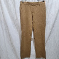 Quince Pants Women's Petite Sz M Ultra-Stretch Ponte Straight Leg Roasted Pecan