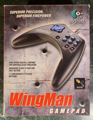 Logitech WingMan Gamepad 1999 New Open Box USB Adapter WIN95/98 Complete