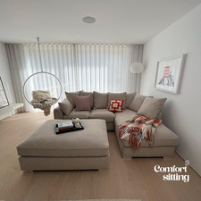 Luxury L Shape Chaise Corner Sofa with Footstool for Living Room- Couch for Sale