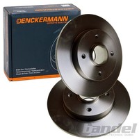 2X Denckermann Bremsscheiben 249Mm Voll Hinten Passend FüR CitroËN C3 C4 DS3 Ds
