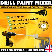 Drill Paint Mixer | Varnish, Epoxy Resin, Plaster Stirrer Attachment Drill Bit