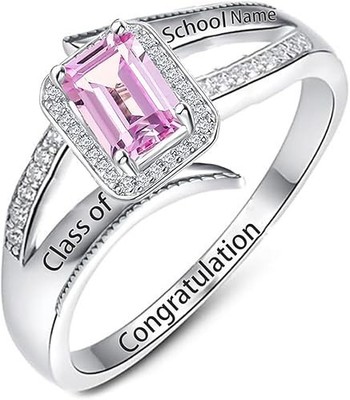 Customize 925 Silver Women s High School Class Ring For College Style Collection