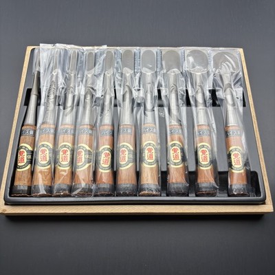 Kakudo 覚道 HSS Oiire Nomi 10pc Set 3-42mm Replaceable Blade Red Oak NOS