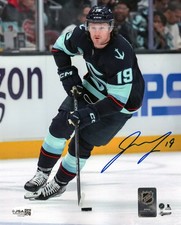 Jared McCann autographed signed 8x10 photo NHL Seattle Krakens JSA COA
