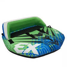 Rave Sports 3X Boat Towable Tube 3 Person Blue/Green New Open Box