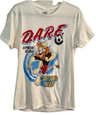 D.A.R.E. Classic Logo T-Shirt Daren The Lion Mascot Men s Size Medium Y2K 90 s