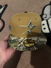 New Era Houston Astros Fitted Black Realtree Camo Trucker sz 7 1/4 Vav