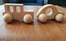 Wooden Toys Beech Wood Car Blocks Toys Children Baby