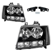 Fit For Chevy Avalanche Suburban Tahoe 2007-2014 Black Halogen Headlights Sets Fit For Chevy Avalanche Suburban Tahoe 2007-2014 Black Halogen Headlights Sets