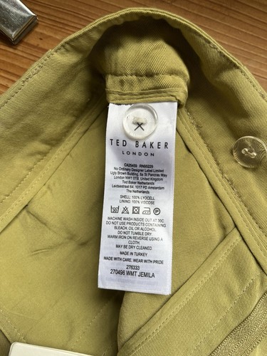 NWT Ted Baker Women Jemila Belted Wide Leg Pants 0 Khaki - Picture 12 of 16