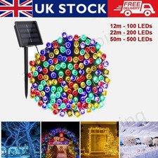 100 200 500 LED Solar Fairy String Lights Waterproof Garden Party Xmas Decor