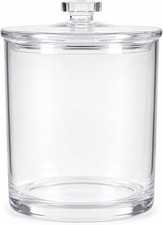 ForPro Clear Acrylic Apothecary Jar with Lid, 60 Oz Shatterproof Bathroom Vanity