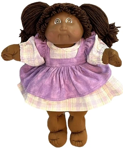 1985 Cabbage Patch Kids AA #2 Dimples Brn Eyes Hair OK Tag Blk Xavier 16”