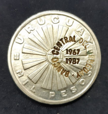 WORLD COINS  Uruguay  Silver 1000 Nuevos Pesos 1987  KM-55c Mintaje 2000