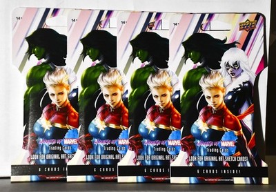 2024 Upper Deck Marvel Women of Marvel (4) Packs Sealed - Metal & Sketch cards?