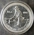 1983 Engelhard 1oz Silver American Prospector Bullhorn Round in a Capsule