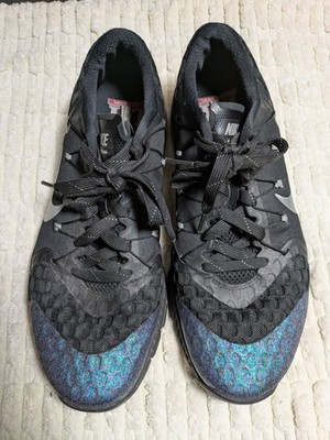 NIKE Zoom Training Complete AMP SUPER BOWL LI Athletic Shoe SIZE 9.5 BLUE BLACK