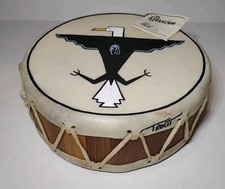 BlackStone Drum 8 x 3" Red Cedar Natural Hide Eagle Shaman Native American Art