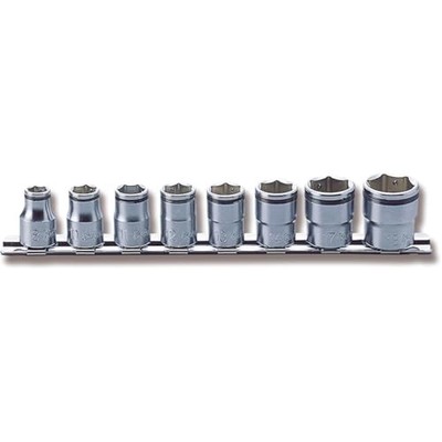 Koken RS3450M/8 3/8'' Socket Rail Set 8 Piece Nut Grip Socket Set Chrome