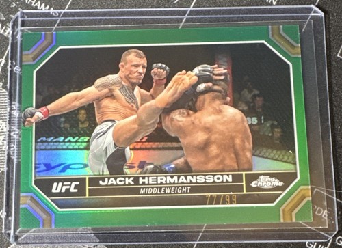 2024 Topps Chrome UFC Jack Hermansson Green SP /99