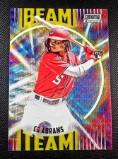 CJ Abrams 2022 Topps Stadium Club Chrome Beam Team Wave Refractor Rookie RC BT-9