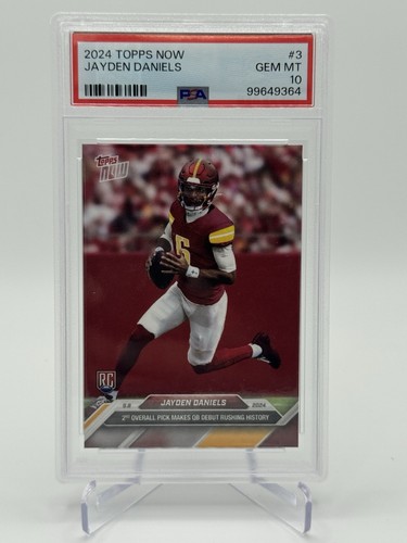 2024 Topps Now Jayden Daniels #3 PSA 10! Rookie RC