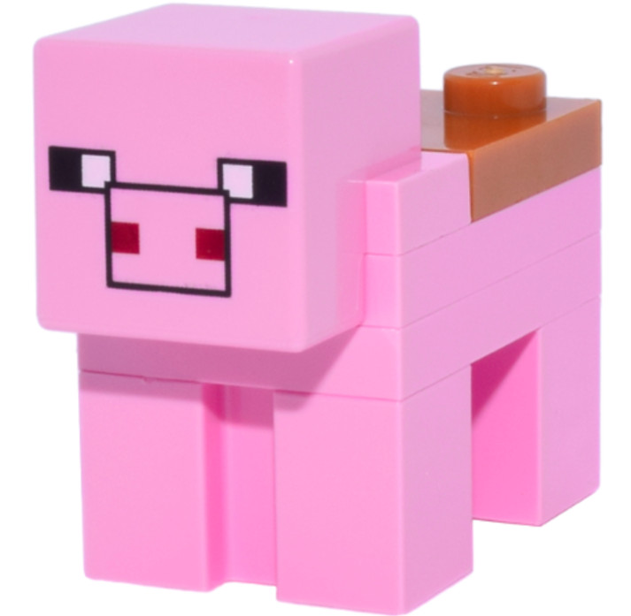 LEGO Minecraft Minifigura - minepig09 - Cerdo con silla de montar - de 21268