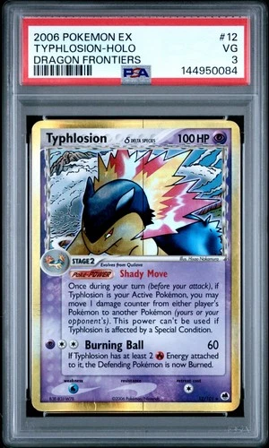 Typhlosion (Delta Species) 12/101 Dragon Frontiers Reverse Holo PSA 3
