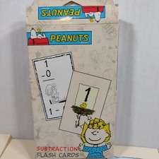 Charlie Brown Peanuts Linus SUBTRACTION Math Flash Cards - Complete Set 52 Cards