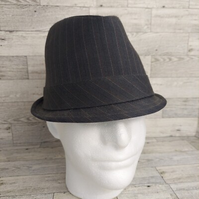 GOORIN BROS.BLACK WOOL FEDORA HAT MEDIUM Authentic GOORIN BROS. Men 100% Wool Fedora Hat Feather Band  main image 3