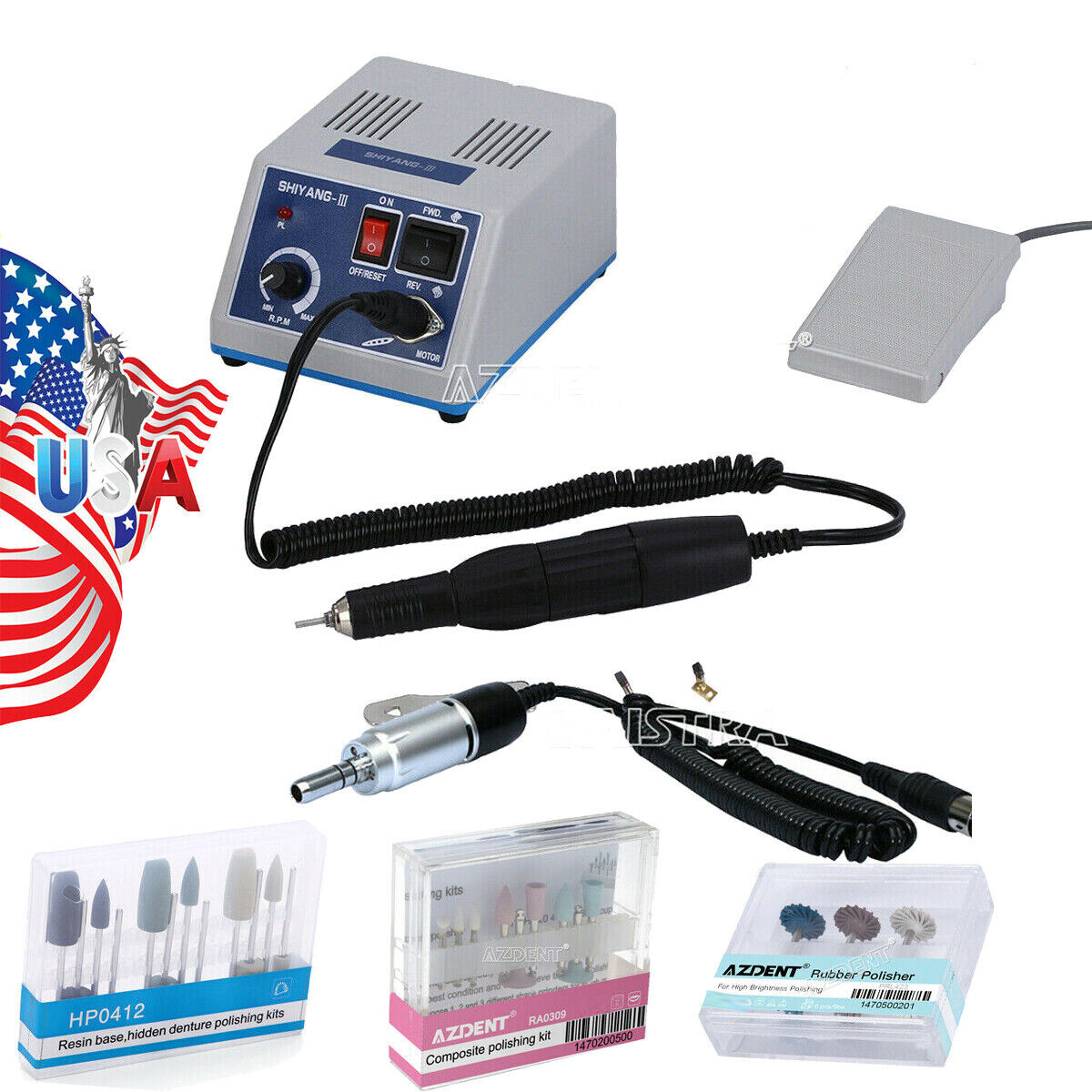 Pieza de mano/pulido compuesto de micro motor Marathon N3 35 k rpm