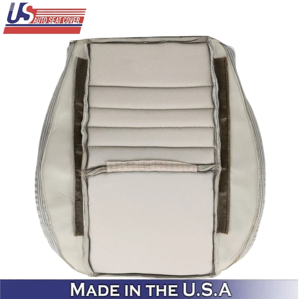 Fundas de asiento delanteras Oxford blancas de cuero genuino para Ford Mustang GT 1999-2004 Foto 3 de 4