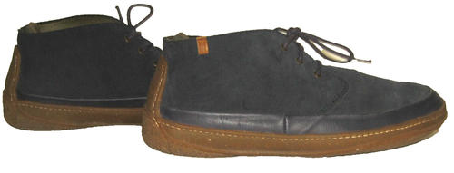 Women EL NATURALISTA Blue Leather & Suede Ankle Chukka Lace-Up Boots 41/10-10.5 - Picture 6 of 11