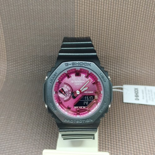 Casio G-Shock GMA-S2100RB-1A Red Black Analog Digital Octagon Ladies Watch - Picture 2 of 7