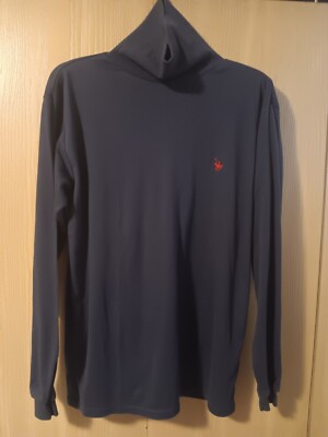 Mens Navy Blue Knights Of The Roundtable Turtleneck SZ XL Cotton Polyester Blend