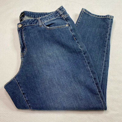 Venezia Jeans sz 24 Medium Wash High Rise Slim Straight Curvy Classic Normcore
