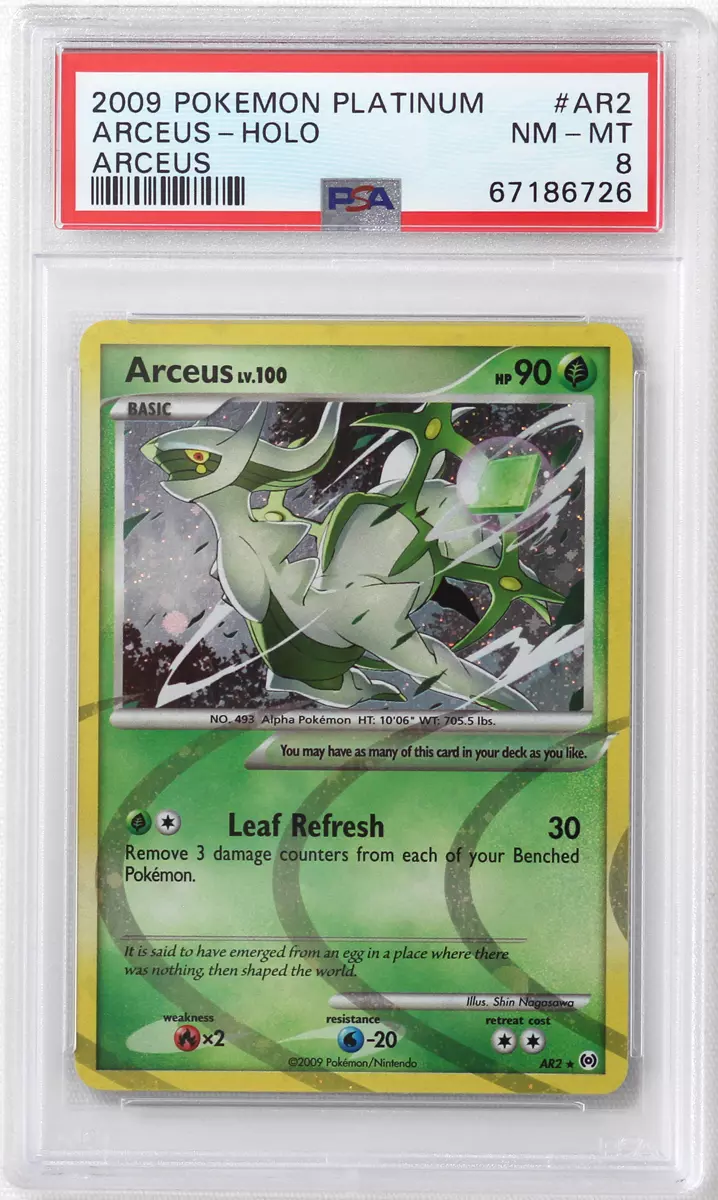 2009 Pokemon Platinum Arceus # AR2 Arceus Holo PSA 8 Card! NEAR MINT-MINT!