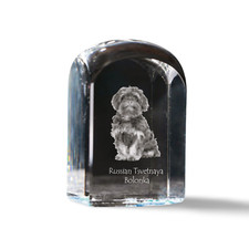 Halskette Bolonka, Russian Tsvetnaya Bolonka - Kristallwürfel Avec Image, Hu