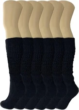 Anthracite Gray Slouch Socks 6 Pairs Shoe Size 5-10