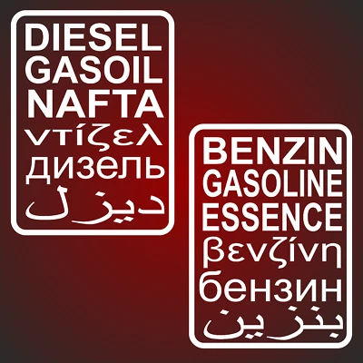 PLOTTI SHOP 2 Aufkleber Diesel Benzin 13cm OFF ROAD 4 x 4 Wohnwagen 4x4 Gasoil Tank Army