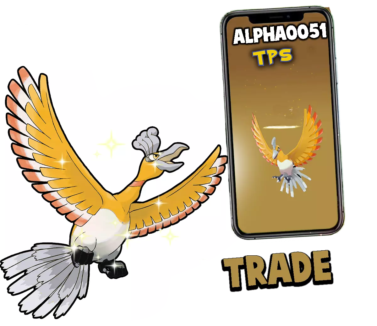 Pokemon Shiny Ho-Oh Registered Trade or Ultrafriends