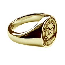 9ct Yellow Gold Laser Engraved Family Crest Rings Oval Signet Rings Fully UK HM