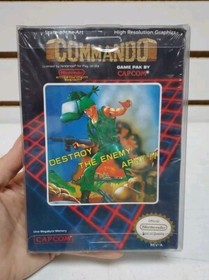 Commando (Nintendo NES, 1986) Complete, 5-Screw Cart - Tested & Works *READ*